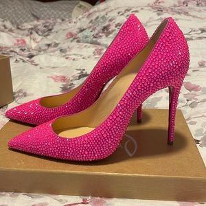 Christian Louboutin Kate Diva Pink Strass Heels